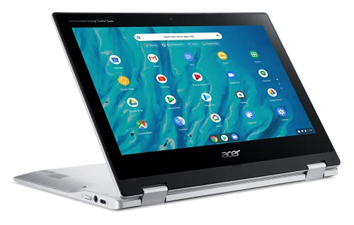 Acer Chromebook Spin 311 CP311-3H - Ordenador Portátil 2 en 1 Convertible y Táctil 11.6" HD IPS (MTK MT8183, 4GB RAM, 32GB eMMc, Mali-G72 MP3 Graphics, Chrome OS), PC Portátil Plata - QWERTY