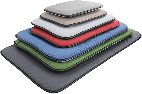 Acomoda Textil - Cama para Perros de Tela, Cama Perros Antideslizante y Lavable. Colchoneta Mascotas para Transportín y Hogar. (80x60, Gris)