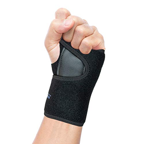 Actesso Muñequera de Ajuste Fácil - Sujeción para Túnel Carpiano, Lesiones por Esfuerzo Repetitivo, Tendinitis - Talla Universal, para Hombres y Mujeres (Izquierda)