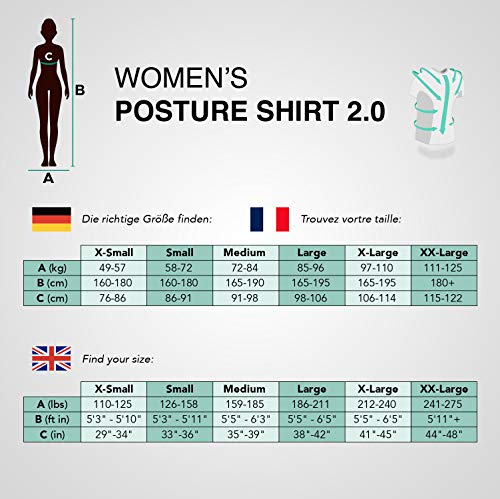 ActivePosture® - Camiseta con Corrector de Postura para Espalda, Corrector de Hombros para Mujer, Cuenta con Tecnología Neuroband que Ayuda a Reducir Tensión, Dolor y Mejora la Postura.