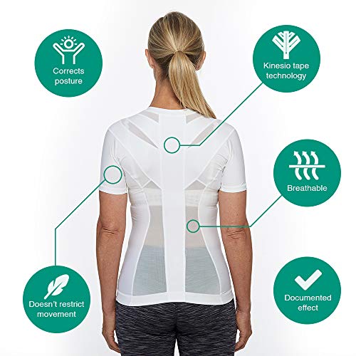 ActivePosture® - Camiseta con Corrector de Postura para Espalda, Corrector de Hombros para Mujer, Cuenta con Tecnología Neuroband que Ayuda a Reducir Tensión, Dolor y Mejora la Postura.