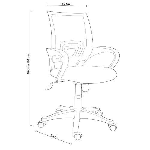 Adec Group Logic, Silla de Oficina, Silla de Escritorio o Despacho, Acabado Violeta, Medidas: 60 cm (Ancho) x 60 cm (Fondo) x 90-102 cm (Alto)