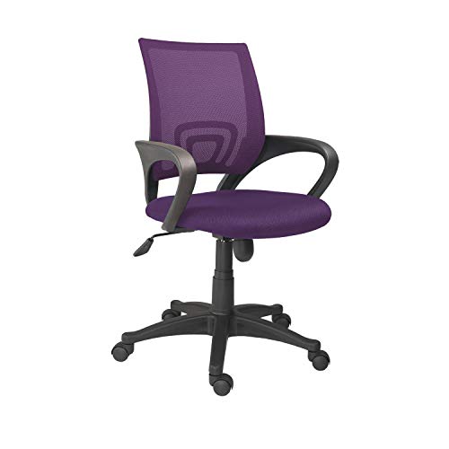 Adec Group Logic, Silla de Oficina, Silla de Escritorio o Despacho, Acabado Violeta, Medidas: 60 cm (Ancho) x 60 cm (Fondo) x 90-102 cm (Alto)