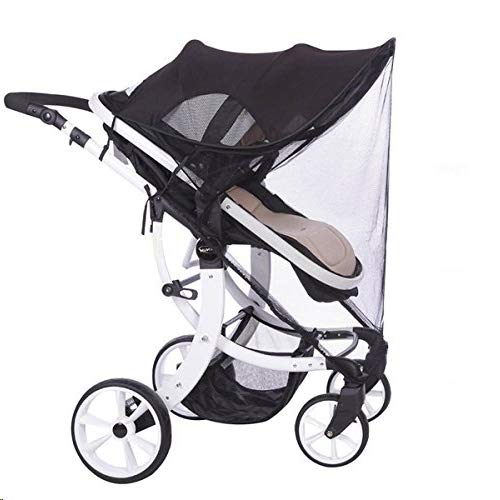 Adesugata Cochecito de Bebé,Sombrilla Para Cochecito,Bebé Carrito Parasol, UV Protección Rayos Para Toldo Carritos y Sillas de Paseo Accesorios,Negro