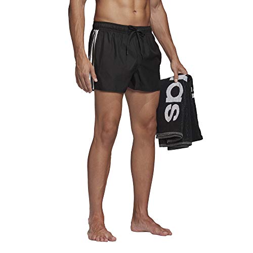 adidas 3S CLX SH VSL Swim Trunks, Mens, Black, Medium