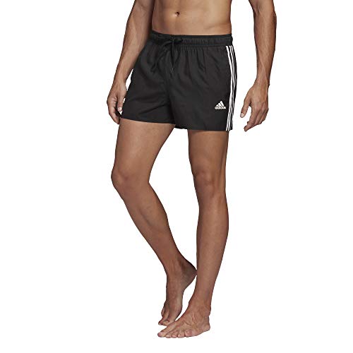 adidas 3S CLX SH VSL Swim Trunks, Mens, Black, Medium