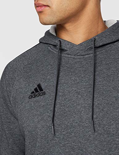 Adidas CORE18 Hoody Sudadera con Capucha, Hombre, Gris (Gris/Negro), L