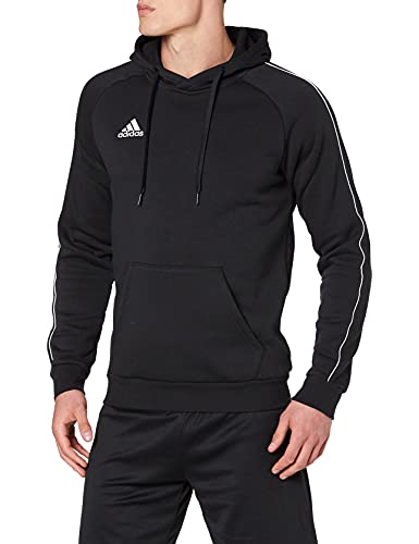 adidas CORE18 Hoody Sudadera con Capucha, Hombre, Negro (Negro/Blanco), L