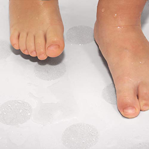 aeioubaby.com Pegatinas Antideslizantes Transparentes para Bañera y Ducha | Discos Adhesivos Discretos (4cm - 32 ud.)