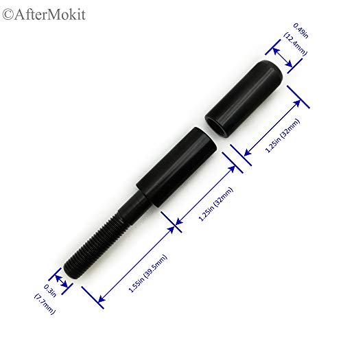 AfterMokit Elevadores de espejo de repuesto de altura para Harley Davidson 1994 y posteriores, extensión de montaje de espejo lateral UNF 5/16 pulgadas rosca elevar tu espejo negro