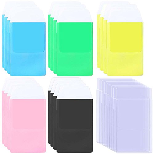 AFUNTA - 30 protectores de bolsillo para camisas, 6 colores surtidos de alta resistencia, para escuela, hospital, oficina, suministros para bolígrafos, fugas, transparente, negro, azul, rosa