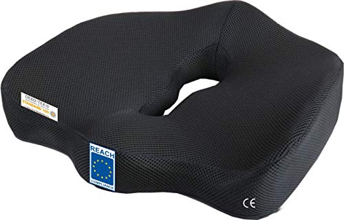 AIMO Spain COJÍN COXIS SC001 ortopédico Alivia presión, coxis, Ideal para Oficina, Silla Ruedas, Auto,