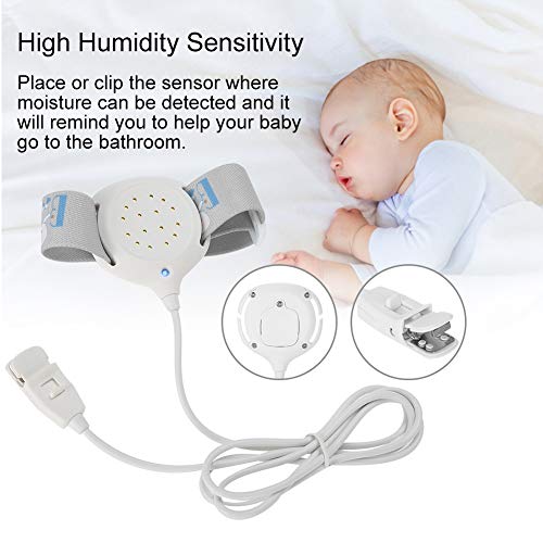 Alarma de enuresis para niños sensor de alarma de enuresis nocturna, monitor de bebé, despertador para adultos mayores