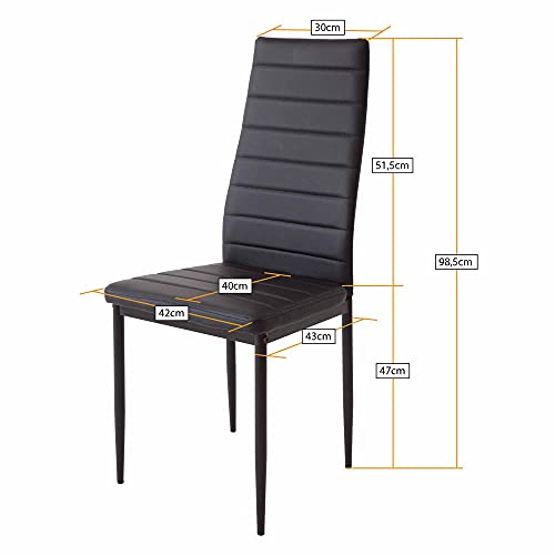 Albatros 2554 Milano Set de 4 sillas de Comedor, marrón