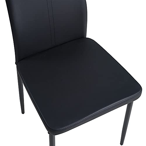 Albatros 2914 Salerno Set de 6 sillas de Comedor, Negro