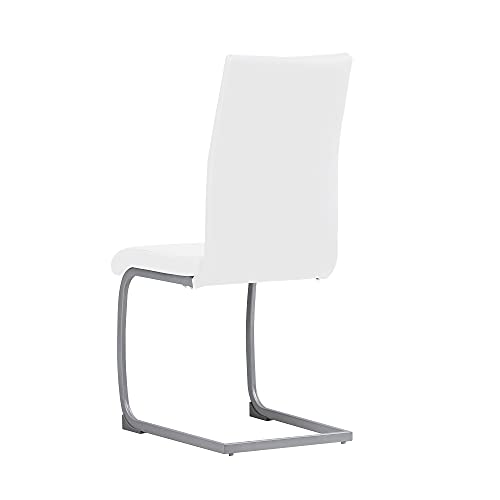 Albatros Silla Cantilever Murano Set de 4 sillas Blanco, SGS Probado