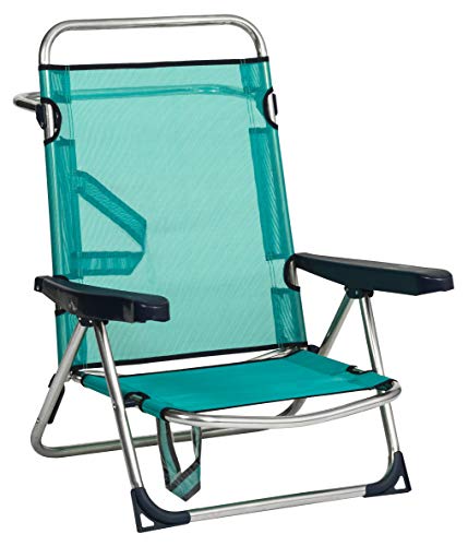 Alco - Silla Cama Playa Aluminio Fibreline Color Azul Turquesa (607ALF-0030)