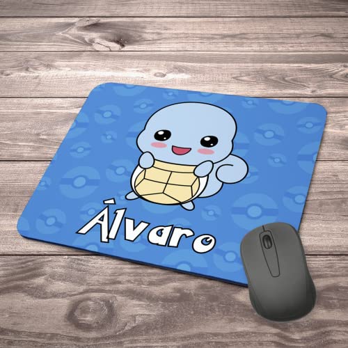 Alfombrilla de Ratón Personalizada Friki Pokemon con Nombre (Squirtle)