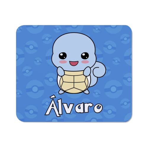 Alfombrilla de Ratón Personalizada Friki Pokemon con Nombre (Squirtle)