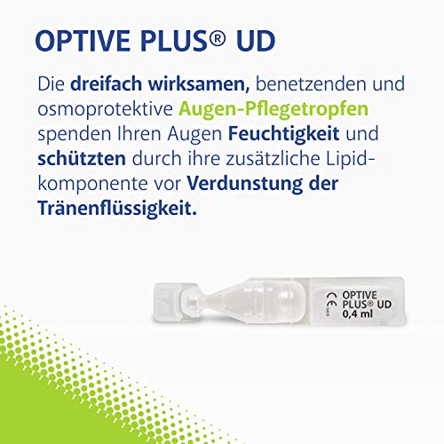 Allergan Optive® Plus UD - Gotas para los ojos secos, 30 x 0,4 ml, con ácido hialurónico + CMC, ideales para los ojos rojos