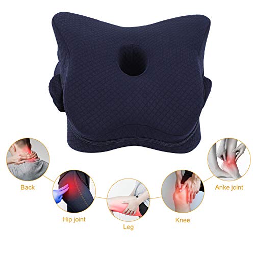 Almohada de Rodilla, Almohada ortopédica de Espuma viscoelástica para piernas para Dolor de Cadera, ciática, Dolor de piernas, Dolor de Rodillas, cojín de Pierna para Cama de Embarazo (Azul Marino)