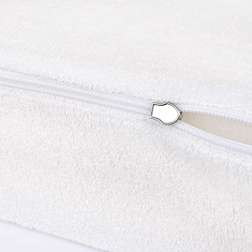 Almohada para bebé antiplagiocefalia marca CE para bebés y niños Medical Device anti reflujo antiasfixia hipoalergénico Made in EU y OEKO-TEX® para cuna y cuna desenfundable 40 x 36 (blanco)