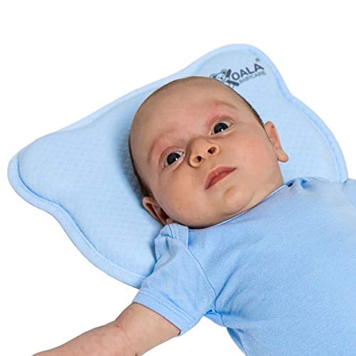 Almohada para bebés para ayudar a prevenir y tratar la plagiocefalia, de funda extraible (con dos fundas) hecha de Memory Foam