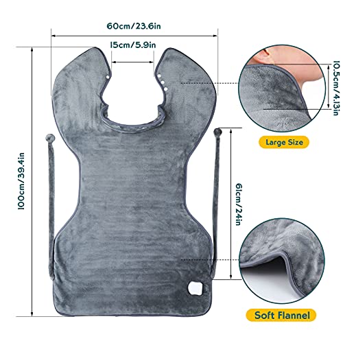 Almohadilla Térmica para Espalda, Hombro, Cuello Almohadilla Térmica 60x100cm Con Apagado Automático, Calentador de Espalda con Cinturón, Manta Térmica 3 Niveles de Calor, Temporizador, Lavable