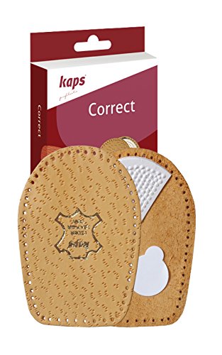 Almohadillas de Cuero para Talón Metatarso Valgo y Varo para Hombres y Mujeres - Plantillas Ortopédicas Correctoras de Cuero para el Talón - Posición Correcta del Pie (41-43 EUR)