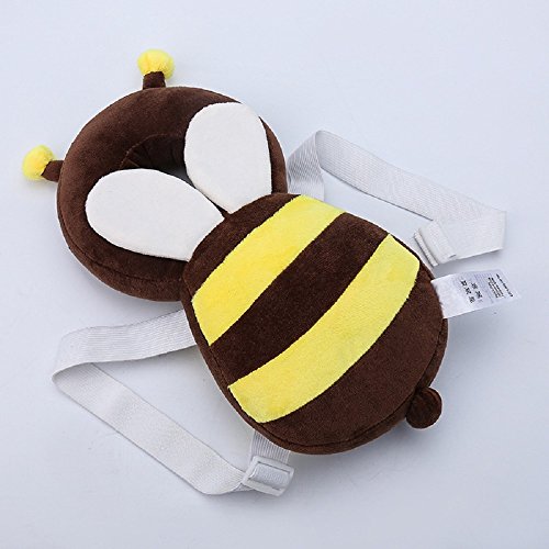 Almohadillas de seguridad ajustables para bebés y bebés, para bebés, con cabeza protectora, para abejas pequeñas marrón marrón