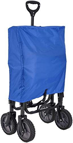 Amazon Basics - Carreta plegable para jardín y aire libre con bolsa de cubierta, azul