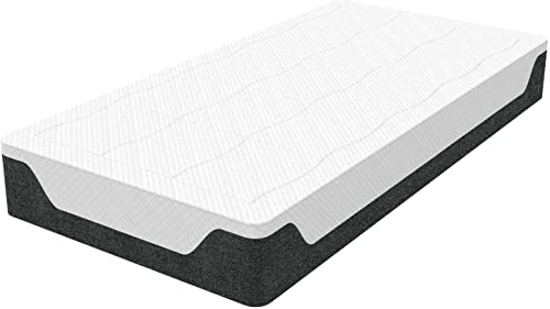 Amazon Basics - Colchón de muelles ensacados y espuma viscoelástica de gel, 90 x 200 cm