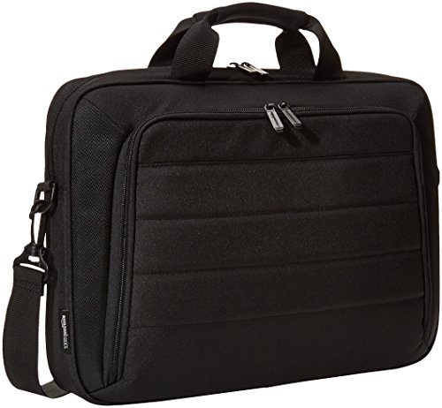 Amazon Basics – Maletín para ordenadores portátiles y tabletas, negro, 44 cm