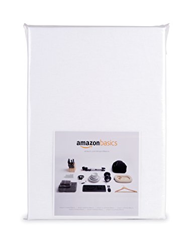 Amazon Basics - Protector de colchón de moletón impermeable 90 x 200 cm