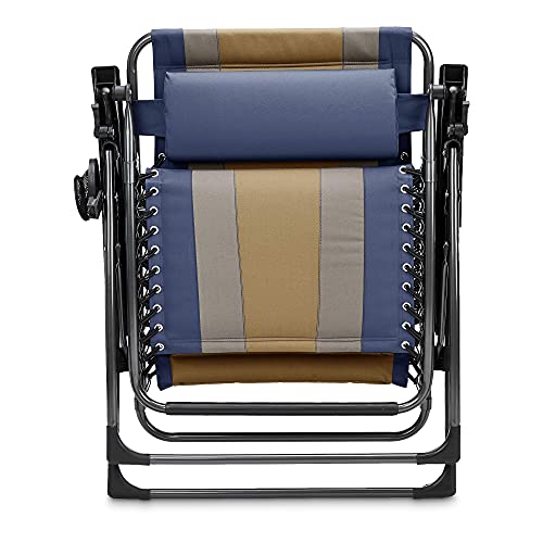 Amazon Basics - Silla acolchada con gravedad cero, de color azul