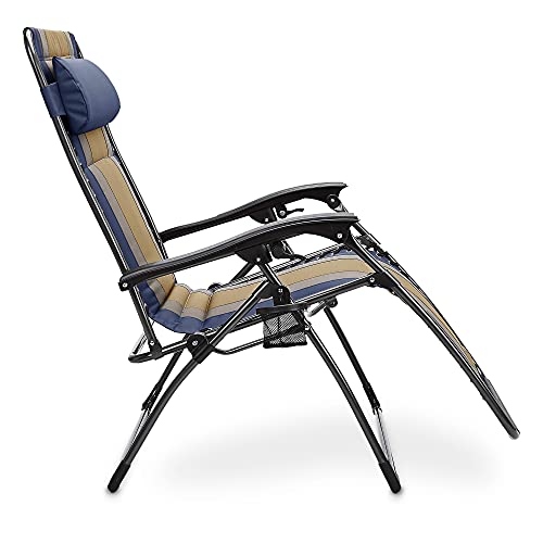 Amazon Basics - Silla acolchada con gravedad cero, de color azul