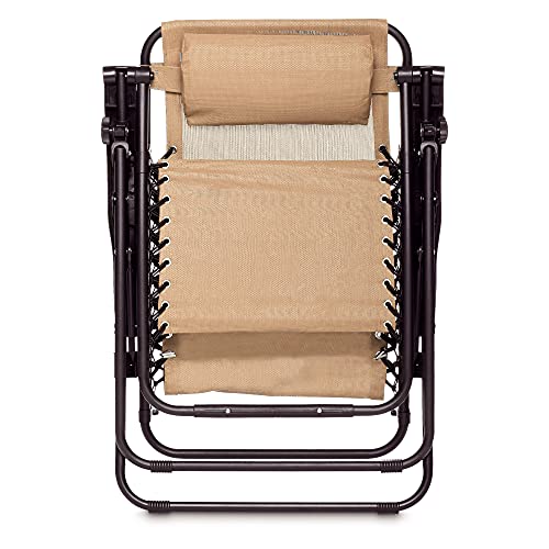 Amazon Basics Silla Gravedad Cero, Beige