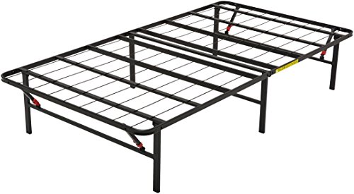 Amazon Basics - Somier fijo plegable, montaje sin herramientas, permite almacenar debajo de la cama, 90 x 200 cm