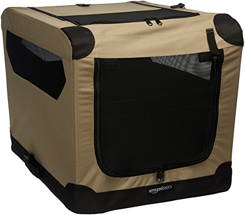 Amazon Basics - Transportín para perros, blando, plegable, 66 cm