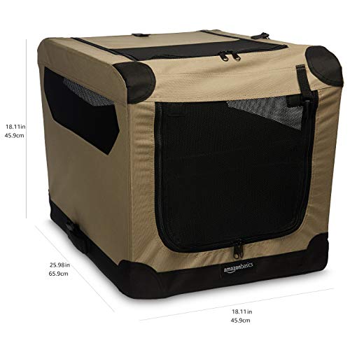 Amazon Basics - Transportín para perros, blando, plegable, 66 cm