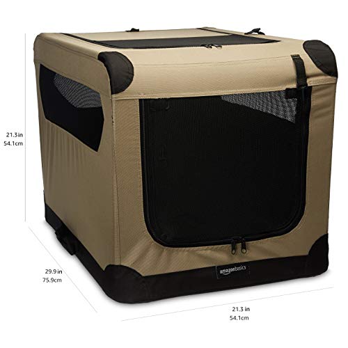 Amazon Basics - Transportín para perros, blando, plegable, 76 cm