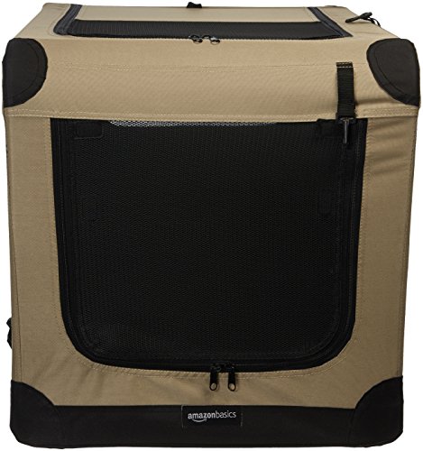 Amazon Basics - Transportín para perros, blando, plegable, 76 cm