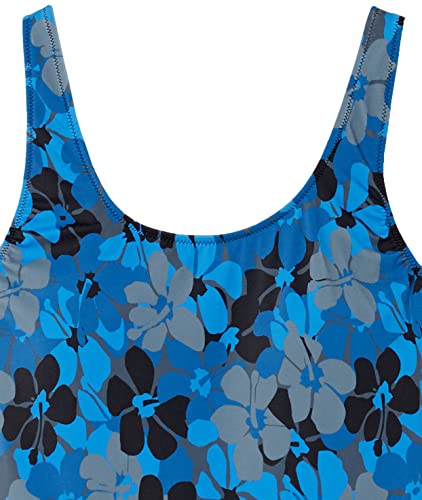 Amazon Essentials - Bañador clásico para mujer, Azul Floral, US S (EU S)