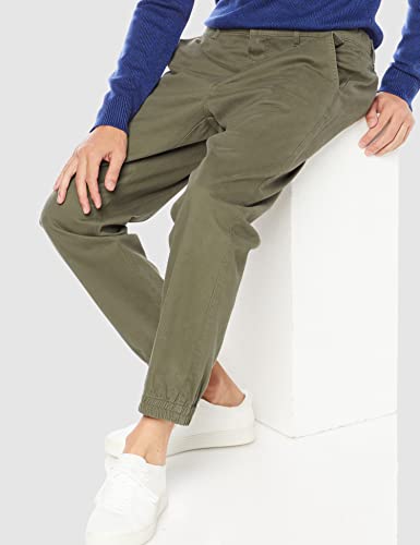 Amazon Essentials - Pantalones deportivos de corte recto para hombre, Verde oliva, US XS (EU XS)