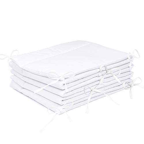 Amilian® - Protector de cabeza para cuna, 420 x 30 cm, 360 x 30 cm, 180 x 30 cm, protector del bordes para bebés, en color blanco Talla:360x30cm