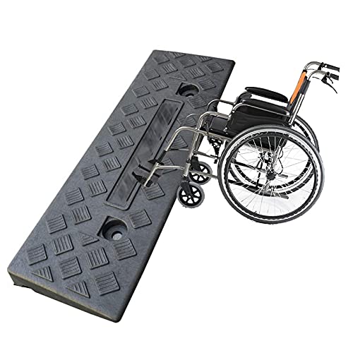 AMSXNOO Rampa de Carga, Rampas De Bordillo De Plástico Antideslizantes Portátiles Rampas De Umbral Ligeras para Coche, Scooter Caravana Silla De Ruedas Acera Bicicleta Motocicleta