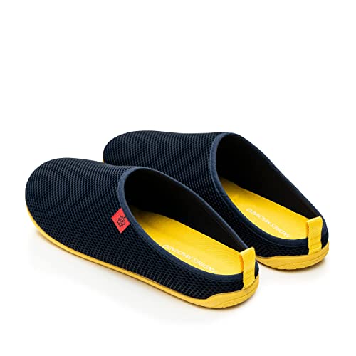 Andrés Machado - Zapatillas de estar por casa para hombre y mujer de verano - DYNAMIC-SPRING- Slippers - Para Unisex Adulto - Suela de goma vulcanizada resistente y antideslizante - Azul Marino, EU 41