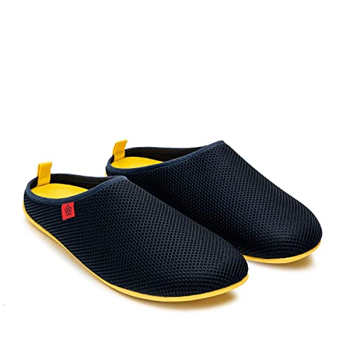 Andrés Machado - Zapatillas de estar por casa para hombre y mujer de verano - DYNAMIC-SPRING- Slippers - Para Unisex Adulto - Suela de goma vulcanizada resistente y antideslizante - Azul Marino, EU 41