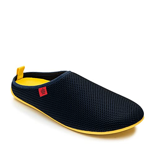 Andrés Machado - Zapatillas de estar por casa para hombre y mujer de verano - DYNAMIC-SPRING- Slippers - Para Unisex Adulto - Suela de goma vulcanizada resistente y antideslizante - Azul Marino, EU 41