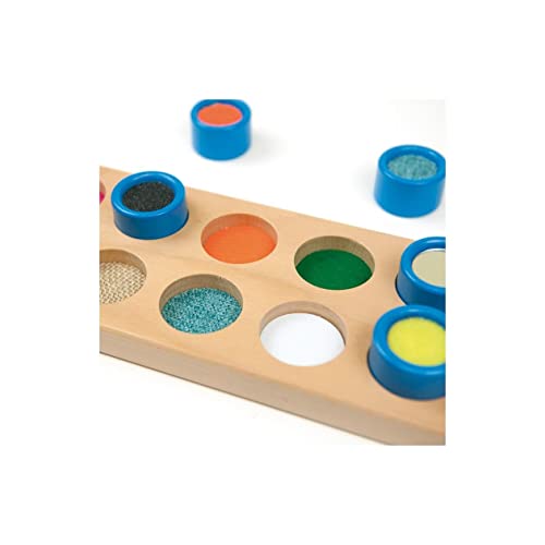 Andreu Toys- Tactile Cubes Puzzles de Madera, Multicolor (16116)